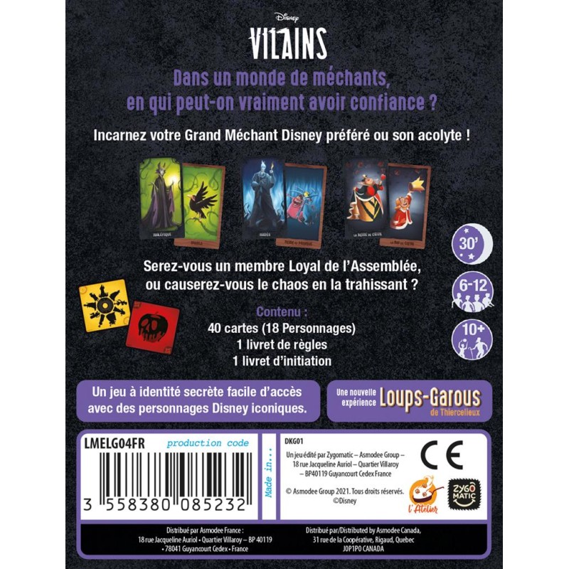 L'ASSEMBLEE DES VILAINS  : UN JEU LOUPS GAROUS