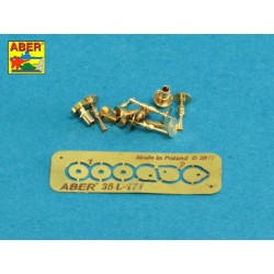 Set of gun barrel tips for MG 08 x3 pcs. And barrel tips for MG 08/15 x 3 pcs. 