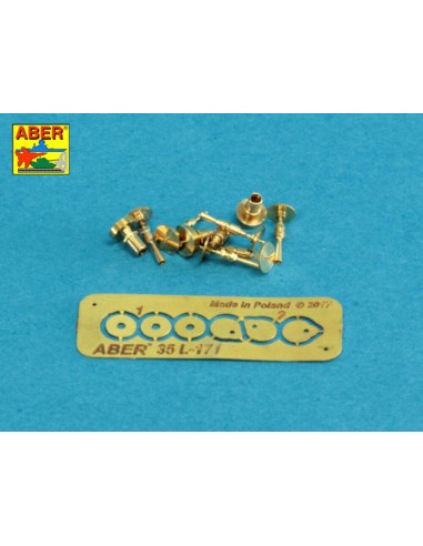 Set of gun barrel tips for MG 08 x3 pcs. And barrel tips for MG 08/15 x 3 pcs. 
