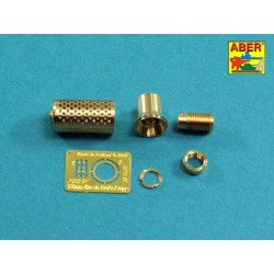 Muzzle brake fit to barrel for Krupp 12,8cm PAK 44 Anti-Tank Gun (Trumpeter) 