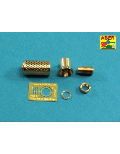 Muzzle brake fit to barrel for Krupp 12,8cm PAK 44 Anti-Tank Gun (Trumpeter) 