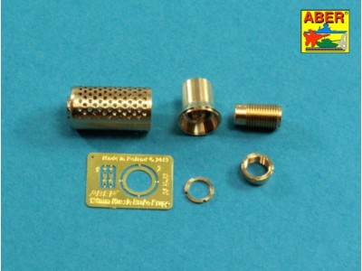 Muzzle brake fit to barrel for Krupp 12,8cm PAK 44 Anti-Tank Gun (Trumpeter) 