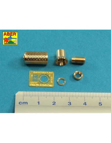 Muzzle brake fit to barrel for Krupp 12,8cm PAK 44 Anti-Tank Gun (Trumpeter) 
