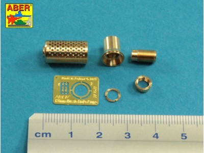 Muzzle brake fit to barrel for Krupp 12,8cm PAK 44 Anti-Tank Gun (Trumpeter) 