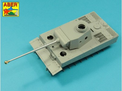 7,5cm gun barrel with single baffle muzzle brake for German Tank Tiger I, Ausf.H2 (Dragon) 