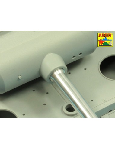 7,5cm gun barrel with single baffle muzzle brake for German Tank Tiger I, Ausf.H2 (Dragon) 