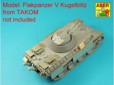 German 3CM Flak 103 two barrels for Kugelblitz tanks 