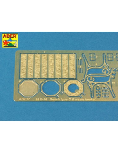 Bench type C & waste basket 