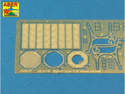 Bench type C & waste basket 
