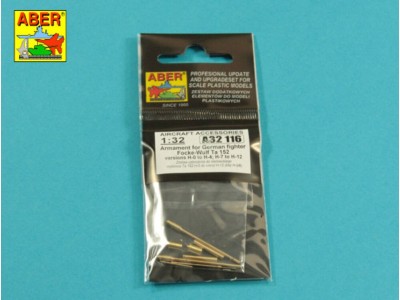 Armament for German fighter Fw-152 versions H-0 to H-4; H-7 to H12 