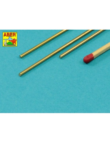 Brass  round rods ? 1,5mm length 245mm x 3 pcs. 
