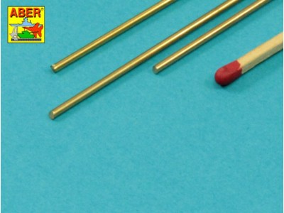 Brass  round rods ? 1,5mm length 245mm x 3 pcs. 
