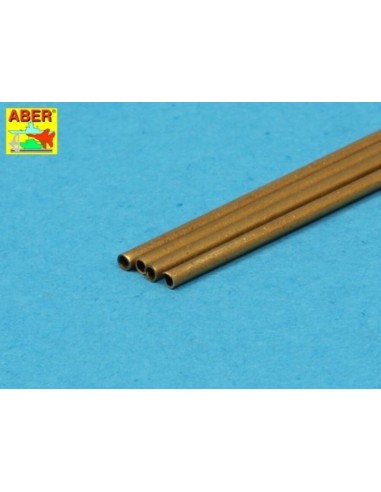 Brass Tubes 1,0x0,2mm lenght 250mm x 4 pcs. 