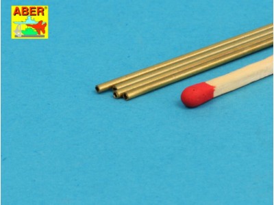 Brass Tubes 1,3x0,2mm lenght 250mm x 4 pcs. 