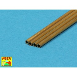 Brass Tubes 1,5 x 0,2mm lenght 250mm x 4 pcs. 