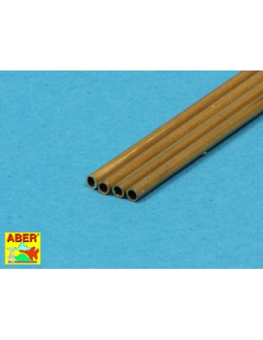 Brass Tubes 1,5 x 0,2mm lenght 250mm x 4 pcs. 
