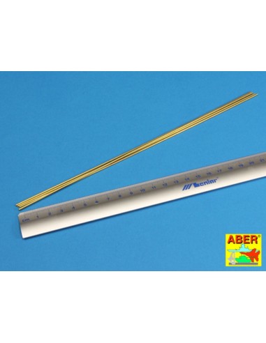 Brass Tubes 1,5 x 0,2mm lenght 250mm x 4 pcs. 