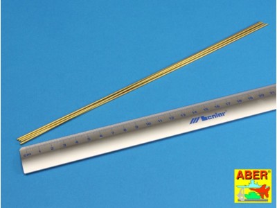 Brass Tubes 1,5 x 0,2mm lenght 250mm x 4 pcs. 