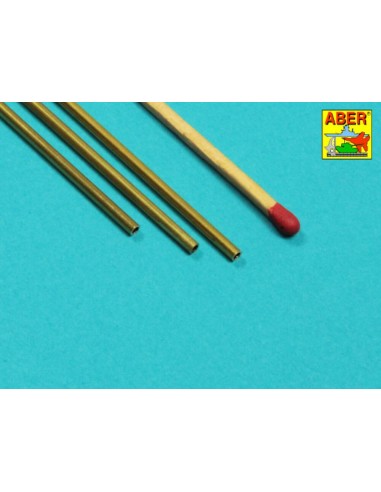 Brass Tubes 2,0 x 0,3mm lenght 250mm x 3 pcs. 