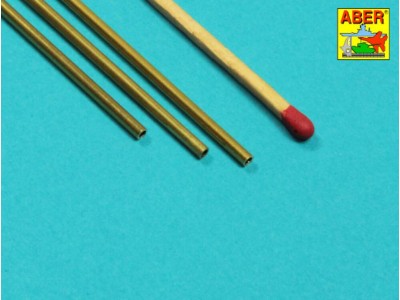 Brass Tubes 2,0 x 0,3mm lenght 250mm x 3 pcs. 