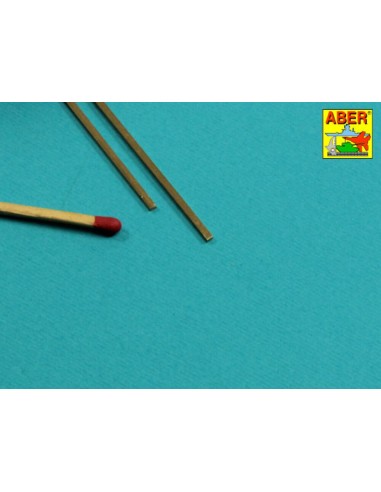Brass flat rods 1,5x1,0 mm length 245mm x2 pcs. 