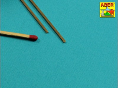 Brass flat rods 1,5x1,0 mm length 245mm x2 pcs. 