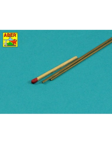 Brass  hexagonal rods 1,5mm length 245mm x2 pcs. 
