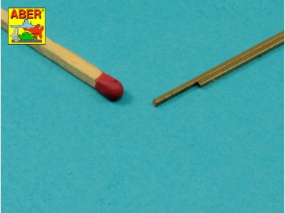 Brass  square rods 1,0mm length 245mm x2 pcs. 