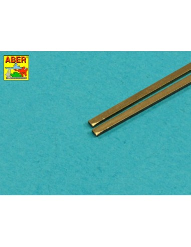 Brass  square rods 1,5 mm length 245mm x2 pcs. 