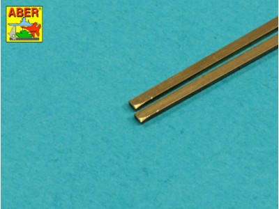 Brass  square rods 1,5 mm length 245mm x2 pcs. 