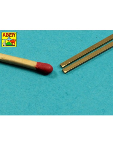 Brass  square rods 1,5 mm length 245mm x2 pcs. 