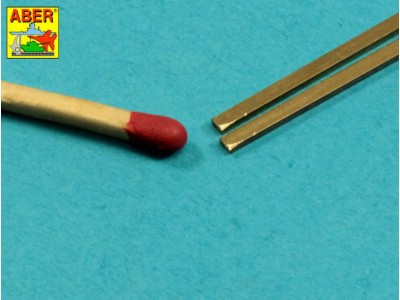 Brass  square rods 1,5 mm length 245mm x2 pcs. 