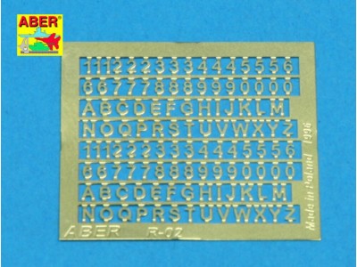 Letters & Numbers (1,5 mm high) 