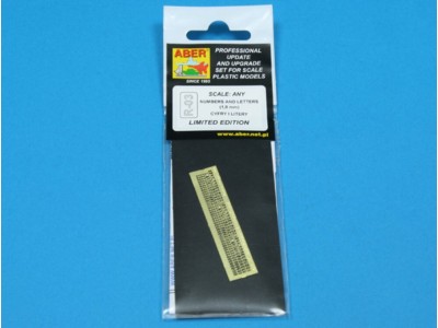Letters & Numbers (1 mm high) 