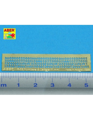 Letters & Numbers (1 mm high) 