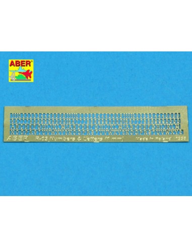 Letters & Numbers (1 mm high) 