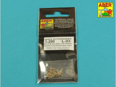 Set of 20 pcs 20 mm L/70 Oerlikon Mk.10 barrels for US Navy ships 