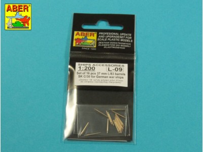 Set of 16 pcs 37 mm L/83 barrels SK C/30 for German ships 