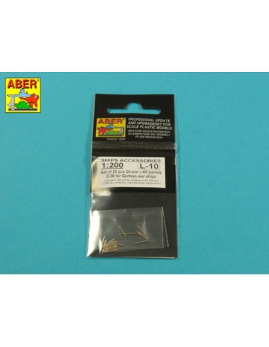 Set of 20 pcs 20 mm L/65 barrels  C/38 for German ships 