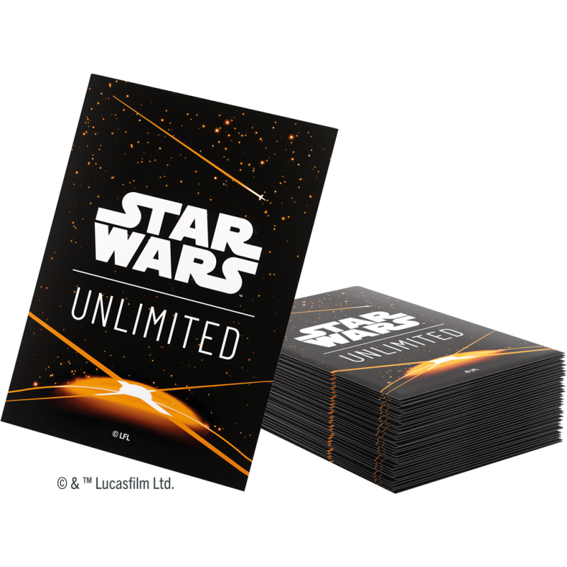 STAR WARS: UNLIMITED ART SLEEVES - CARD BACK ORANGE ACC.