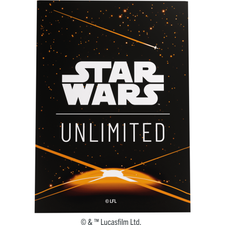 STAR WARS: UNLIMITED ART SLEEVES - CARD BACK ORANGE ACC.