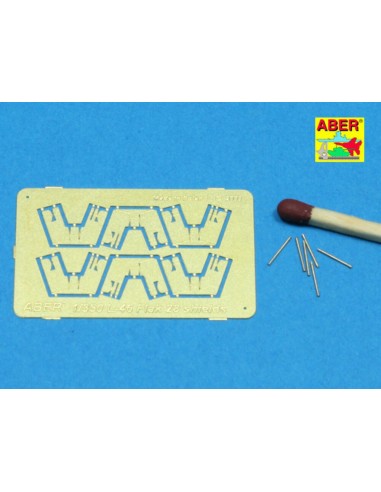 6 pcs 4 cm Flak 28 barrels with shields 