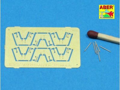 6 pcs 4 cm Flak 28 barrels with shields 