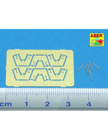 6 pcs 4 cm Flak 28 barrels with shields 