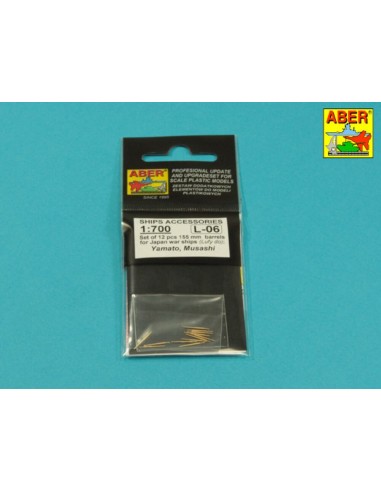 Set of 12 pcs 155 mm  barrels for ships Yamato,Musashi 