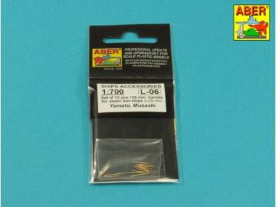 Set of 12 pcs 155 mm  barrels for ships Yamato,Musashi 
