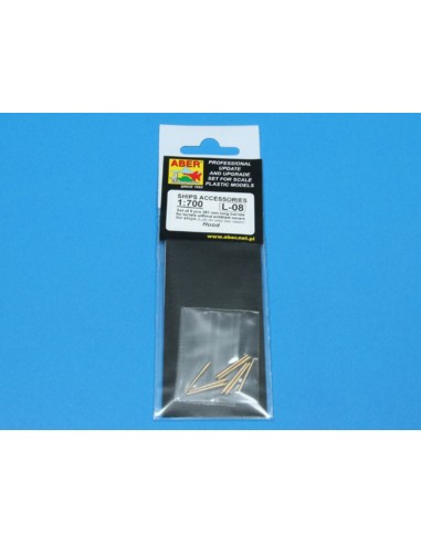 Set of 8 pcs 381mm long barrels for turrets without antiblast covers ships Hood 