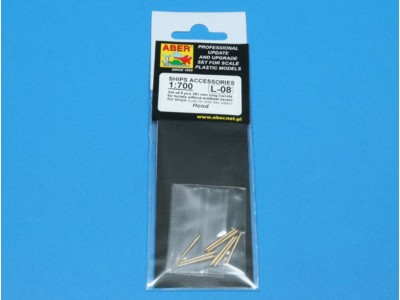 Set of 8 pcs 381mm long barrels for turrets without antiblast covers ships Hood 