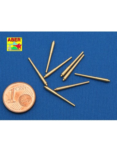 Set of 8 pcs 381mm long barrels for turrets without antiblast covers ships Hood 