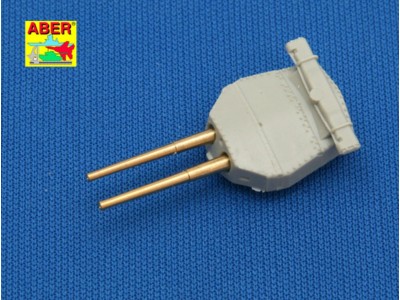 Set of 8 pcs 381mm long barrels for turrets without antiblast covers ships Hood 